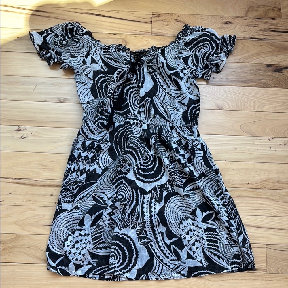 Polo by Ralph Lauren Black and White Patterned Top